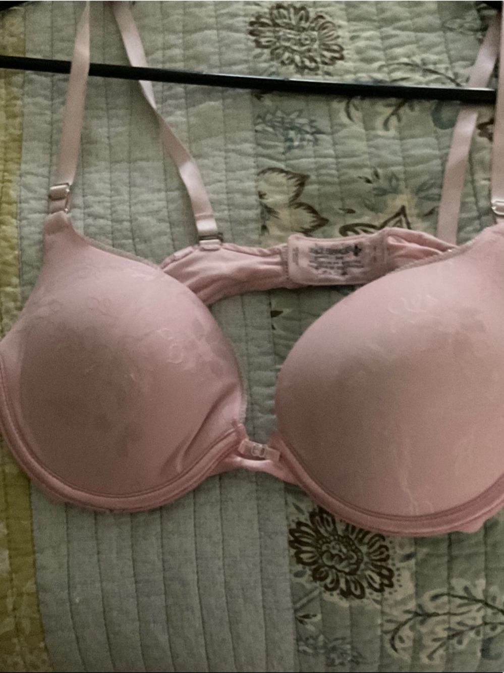 Lily of France Pale Pink Padded T-Shirt Bra with Subtle Jacquard Detail